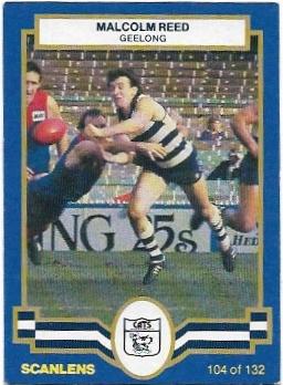 1986 Scanlens (104) Malcolm Reed Geelong #