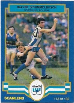 1986 Scanlens (113) Wayne Schimmelbusch North Melbourne #