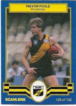1986 Scanlens (125) Trevor Poole Richmond #