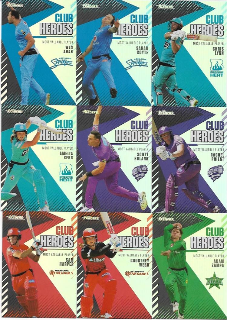 2021 / 22 TLA Cricket Club Heroes Full Set (16 Cards)