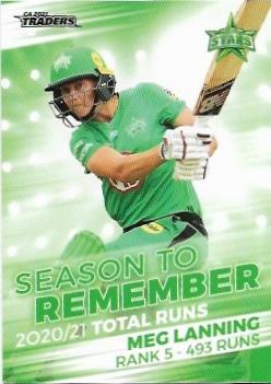 2021 / 22 TLA Cricket Season To Remember (STR05) Meg Lanning Stars