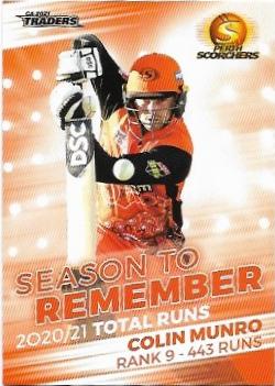 2021 / 22 TLA Cricket Season To Remember (STR09) Colin Munro Scorchers