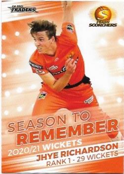 2021 / 22 TLA Cricket Season To Remember (STR11) Jhye Richardson Scorchers
