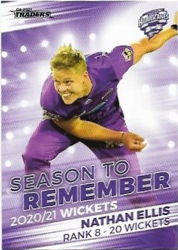 2021 / 22 TLA Cricket Season To Remember (STR18) Nathan Ellis Hurricanes