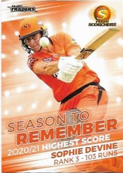 2021 / 22 TLA Cricket Season To Remember (STR23) Sophie Devine Scorchers