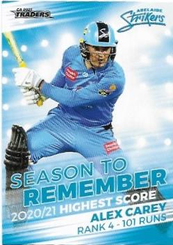 2021 / 22 TLA Cricket Season To Remember (STR24) Alex Carey Strikers