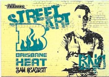 2021 / 22 TLA Cricket Street Art White (SAW06) Sam Heazlett Heat