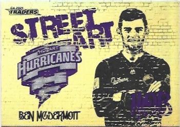 2021 / 22 TLA Cricket Street Art White (SAW08) Ben Mcdermott Hurricanes