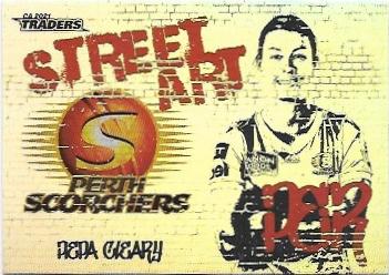 2021 / 22 TLA Cricket Street Art White (SAW13) Piepa Cleary Scorchers