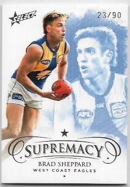 2021 Select Supremacy Parallel Gold (102) Brad Sheppard West Coast 23/90