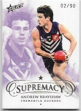2021 Select Supremacy Parallel Gold (31) Andrew Brayshaw Fremantle 02/90