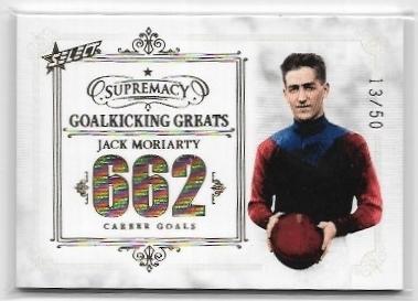 2021 Select Supremacy Goalkicking Greats (GG-JM) Jack Moriarty Fitzroy 13/50