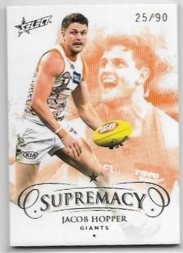 2021 Select Supremacy Parallel Gold (45) Jacob HOPPER Gws 25/90