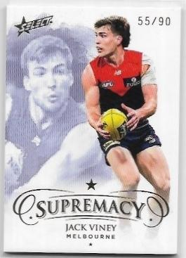 2021 Select Supremacy Parallel Gold (66) Jack VINEY Melbourne 55/90