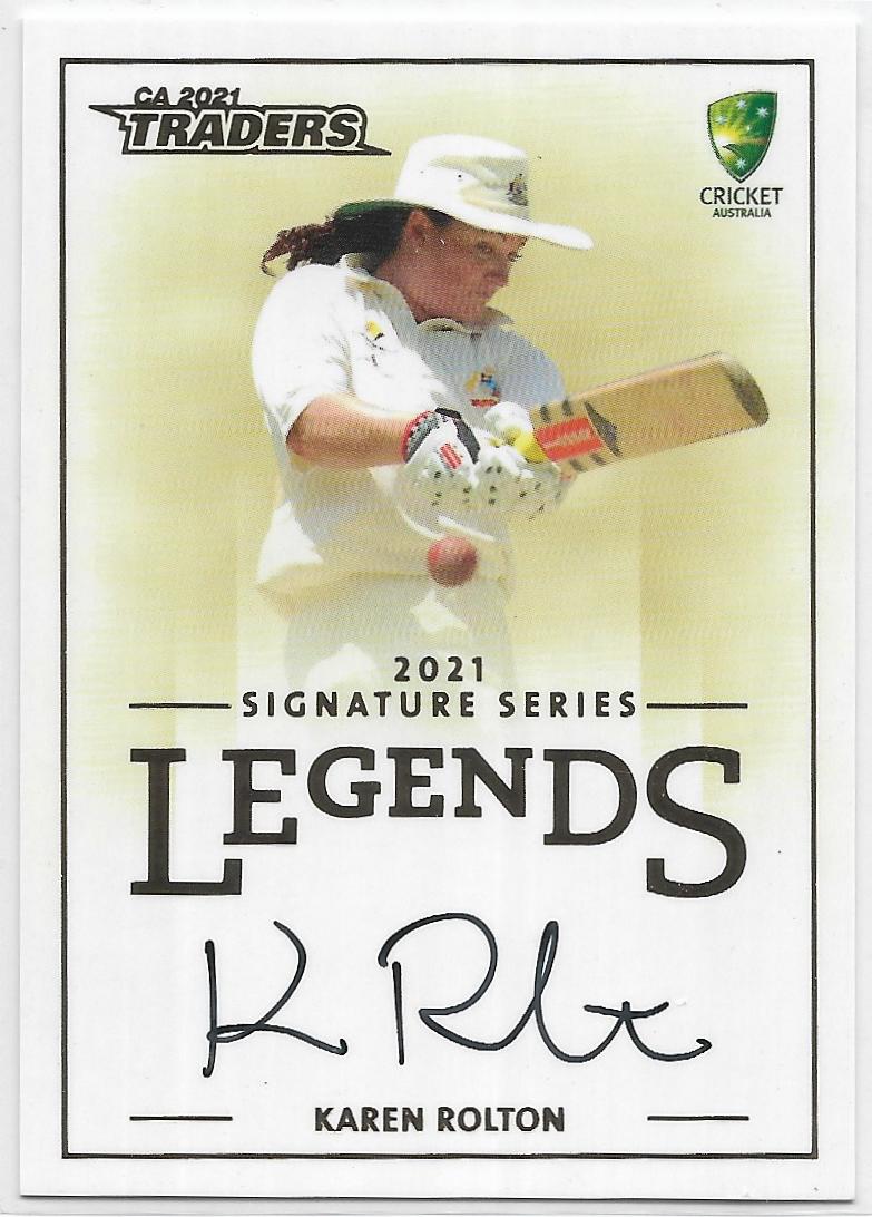 2021 / 22 TLA Cricket Legend Signature (L4) Karen ROLTON Australia 075/150
