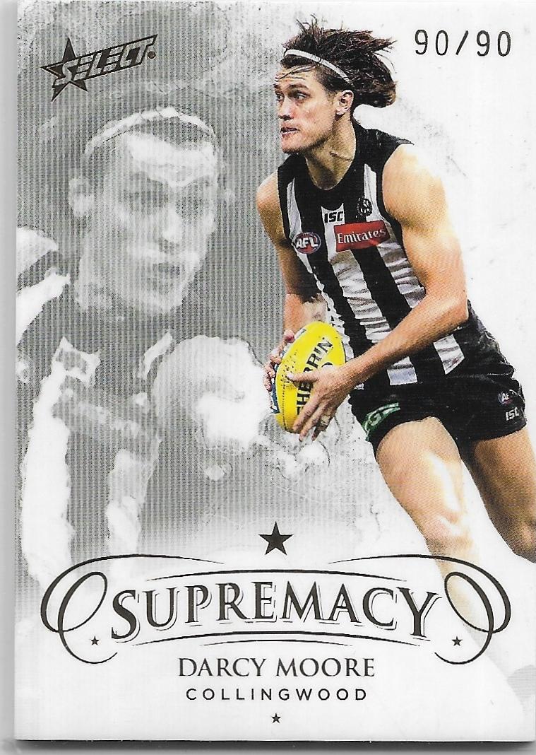 2021 Select Supremacy Parallel Gold (23) Darcy Moore Collingwood 90/90