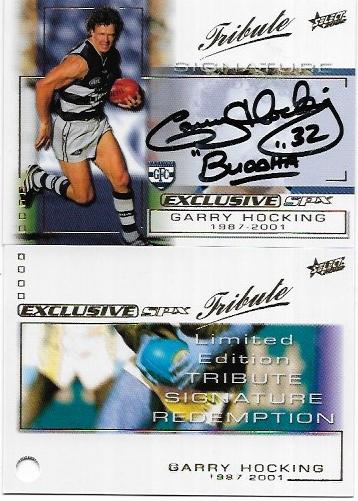 2002 Select SPX Tribute Signature (TSR3 & TS3) Garry Hocking Geelong 080/100