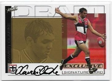 2002 Select SPX Draft Pick Signature (DS5) Xavier Clarke St Kilda