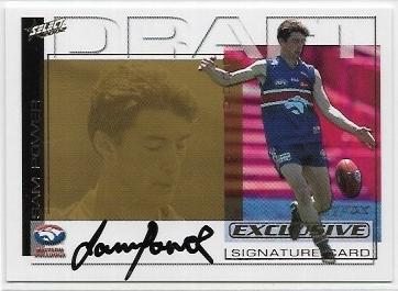 2002 Select SPX Draft Pick Signature (DS10) Sam Power Western Bulldogs