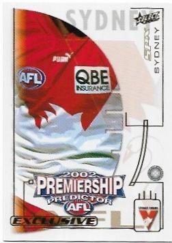 2002 Select SPX Premiership Predictor (PC14) Sydney