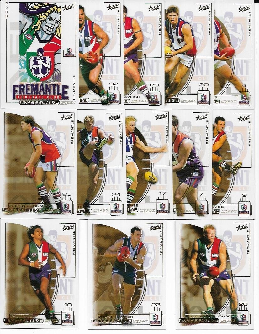 2002 Select SPX Fremantle Base Team Set