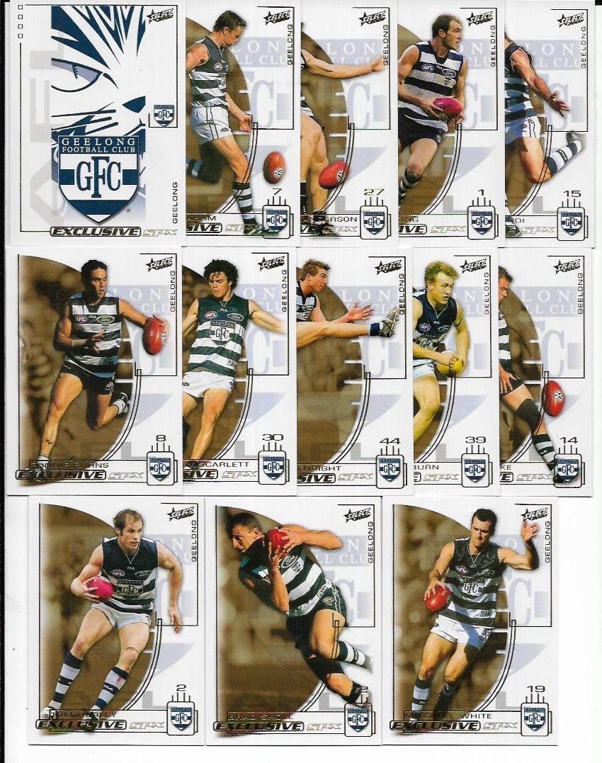 2002 Select SPX Geelong Base Team Set