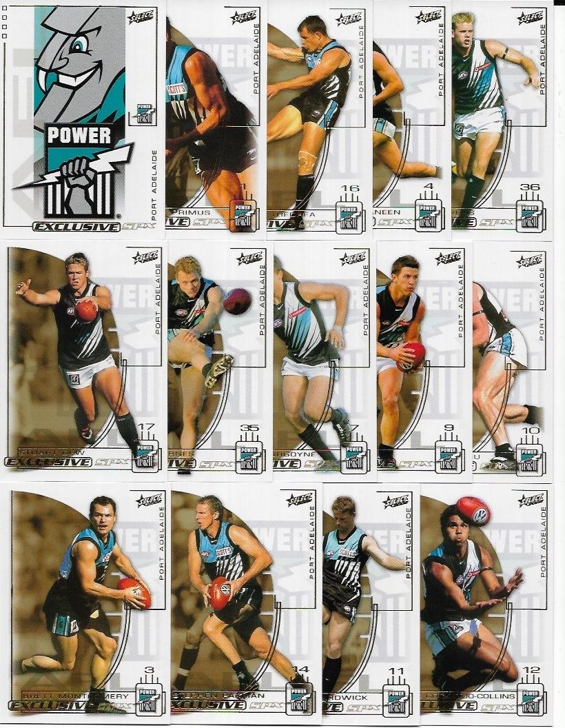 2002 Select SPX Port Adelaide Base Team Set