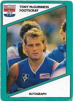 1988 Scanlens (67) Tony McGuinness Footscray #