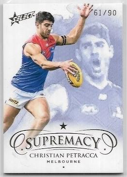 2021 Select Supremacy Parallel Gold (65) Christian Petracca Melbourne 61/90