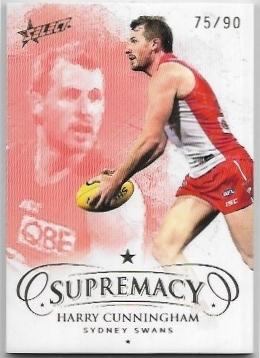 2021 Select Supremacy Parallel Gold (92) Harry Cunningham Sydney 75/90