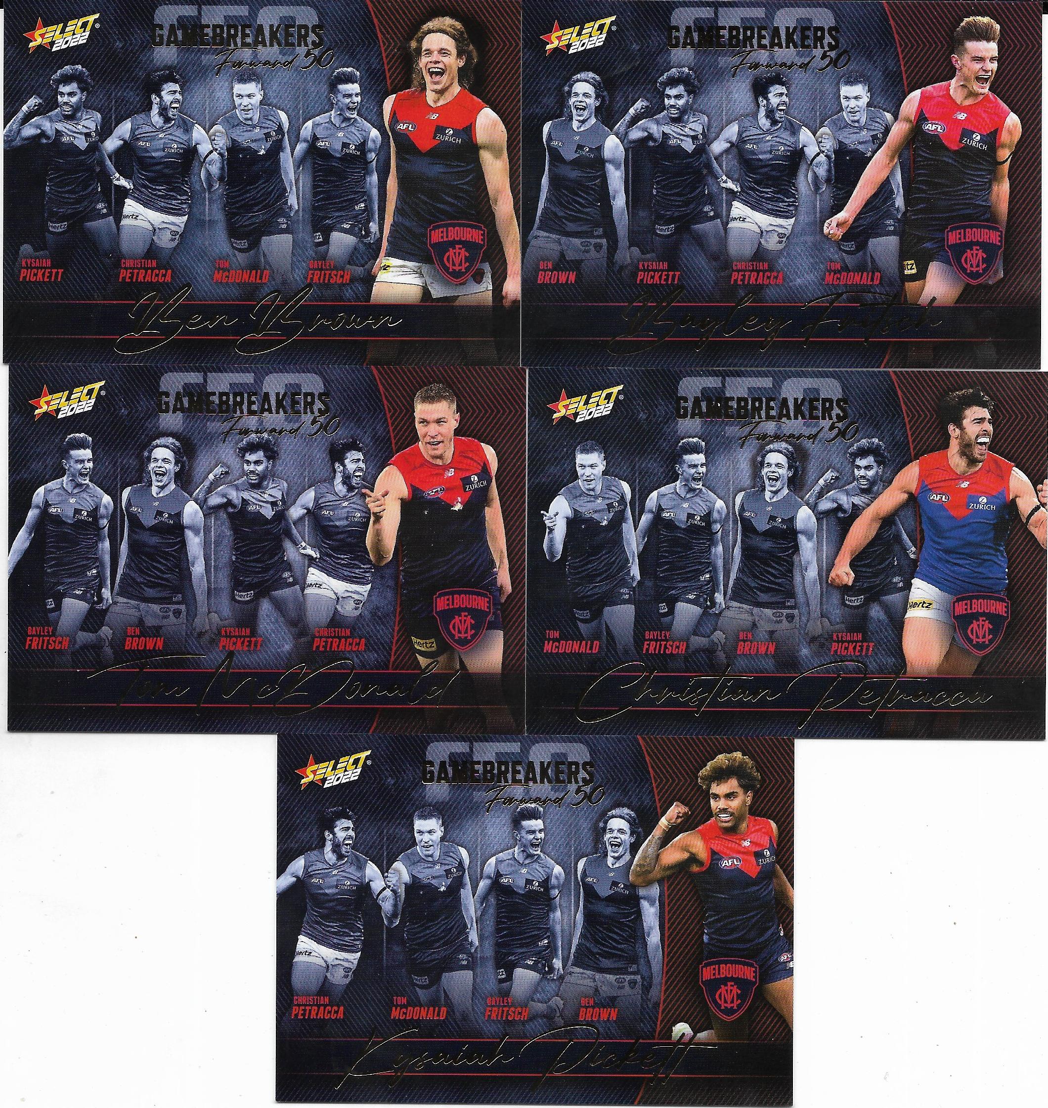2022 Select Footy Stars Gamebreakers Set Of 5 – Melbourne