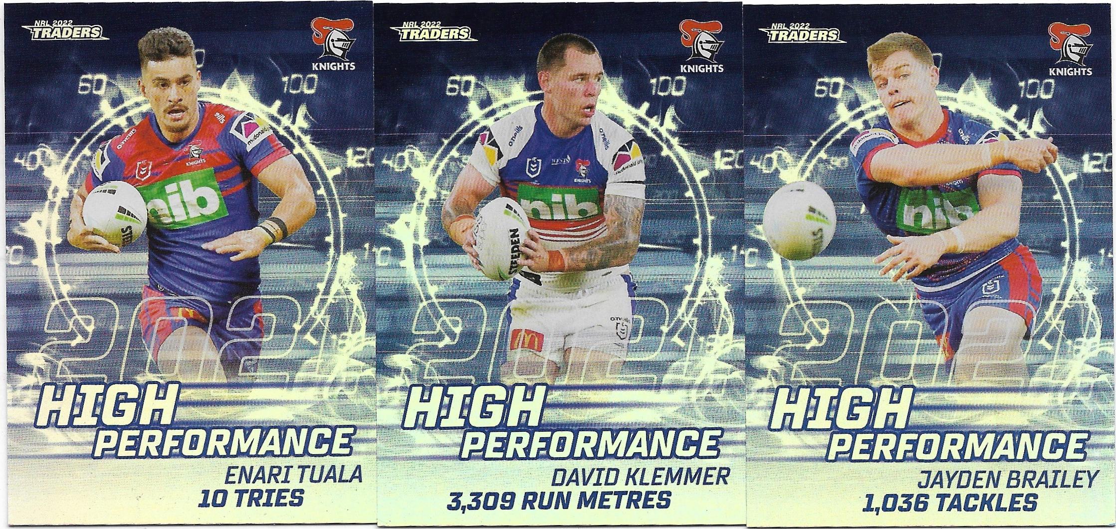 2022 Nrl Traders High Performance 3 Card Team Set – Knights