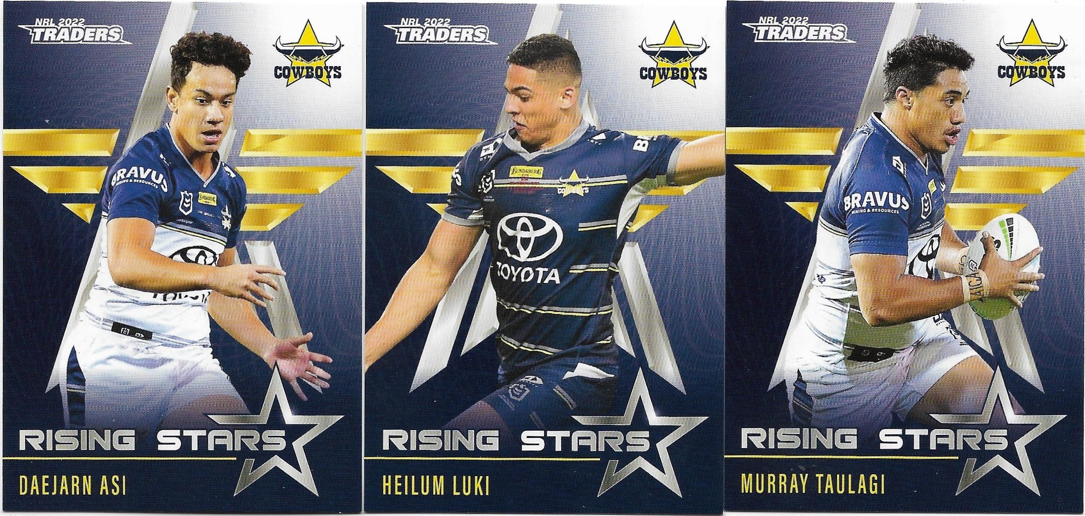 2022 Nrl Traders Rising Stars 3 Card Team Set – Cowboys