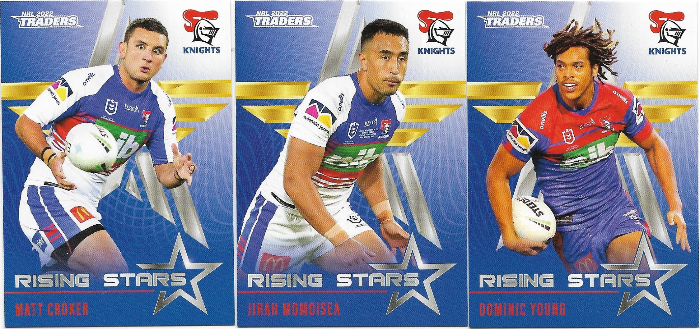 2022 Nrl Traders Rising Stars 3 Card Team Set – Knights