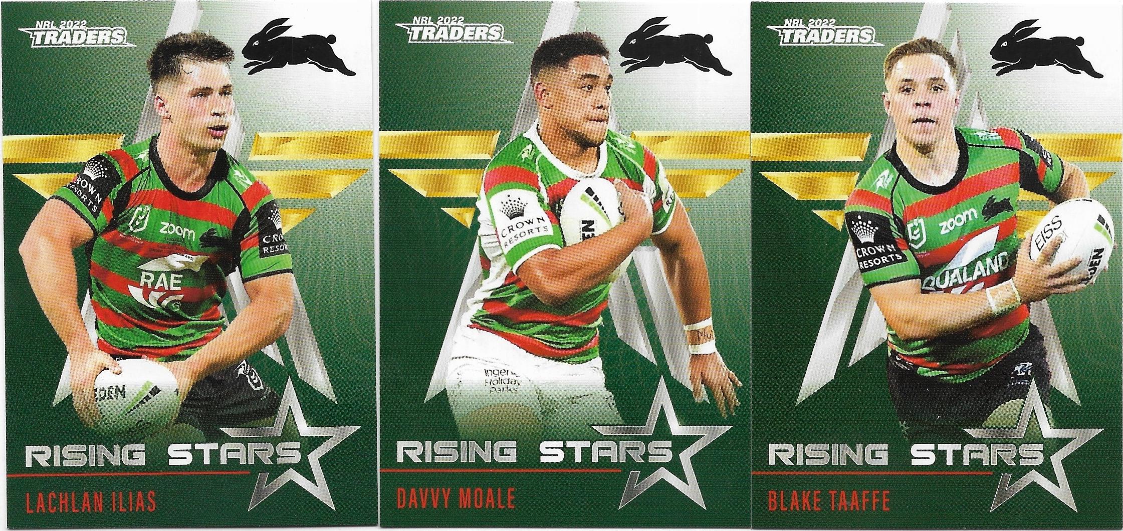 2022 Nrl Traders Rising Stars 3 Card Team Set – Rabbitohs