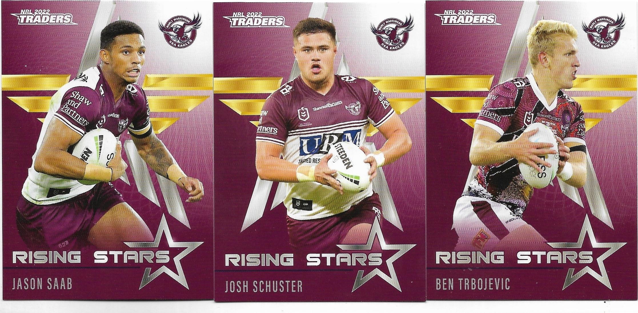 2022 Nrl Traders Rising Stars 3 Card Team Set – Sea Eagles