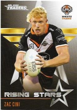 2022 Nrl Traders Rising Stars (RS46) Zac Cini Wests Tigers