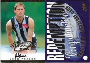 2000 Select Millennium Series Draft Pick Signature (DS1) Josh Fraser Collingwood #634