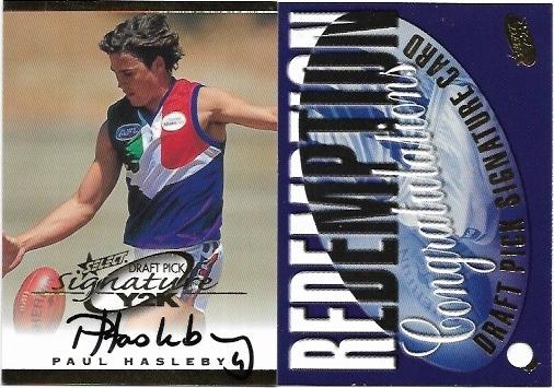 2000 Select Millennium Series Draft Pick Signature (DS2) Paul Hasleby Fremantle #465