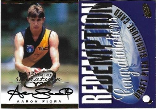 2000 Select Millennium Series Draft Pick Signature (DS3) Aaron Fiora Richmond #465
