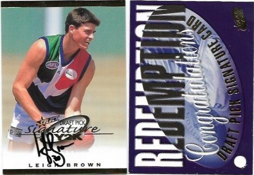 2000 Select Millennium Series Draft Pick Signature (DS5) Leigh Brown Fremantle #181