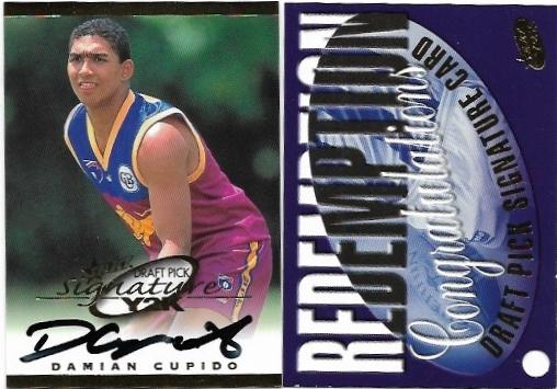 2000 Select Millennium Series Draft Pick Signature (DS6) Damian Cupido Brisbane #217