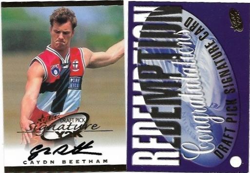 2000 Select Millennium Series Draft Pick Signature (DS9) Caydn Beetham St Kilda #465