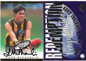 2000 Select Millennium Series Draft Pick Signature (DS10) Luke McPharlin Hawthorn #351