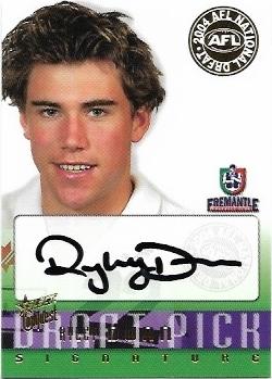 2004 Conquest Draft Pick Signature (DS10) Ryley Dunn Fremantle 225/700