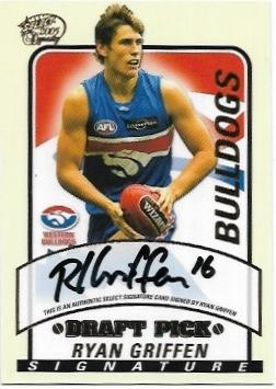 2005 Dynasty Draft Pick Signature (DS3) Ryan Griffen Western Bulldogs 183/600