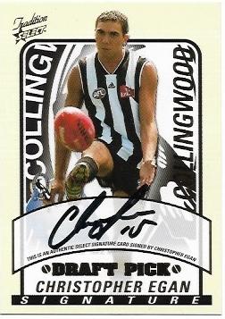 2005 Tradition Draft Pick Signature (DS10) Christopher Egan Collingwood 391/600