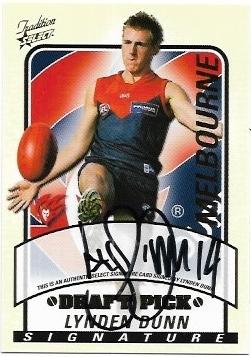 2005 Tradition Draft Pick Signature (DS15) Lynden Dunn Melbourne 285/600