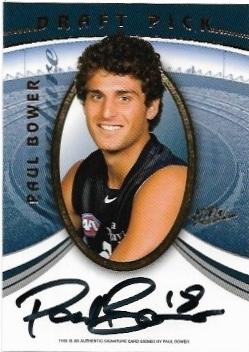 2006 Supreme Draft Pick Signature (DP20) Paul Bower Carlton 055/275