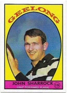 1968 A Scanlens (19) John Sharrock Geelong *